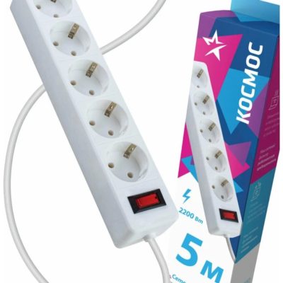 Сетевой фильтр 5*5м. белый (ПВС 3х0