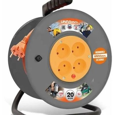 Удлинитель на катушке 4х25м (ПВС 2х2