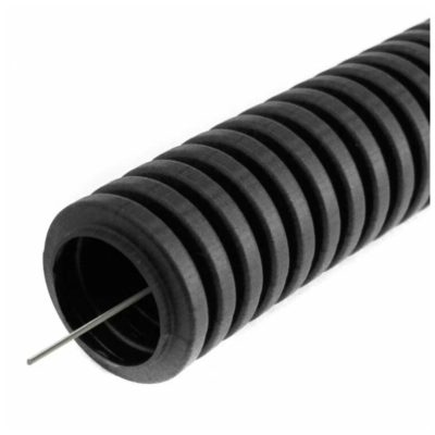 Труба гофрированная легкая с зондом ЧЕРНАЯ (бухта - 25