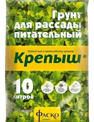 ГРУНТ "КРЕПЫШ" ДЛЯ РАССАДЫ 10 Л (5/200) "ФАСКО"