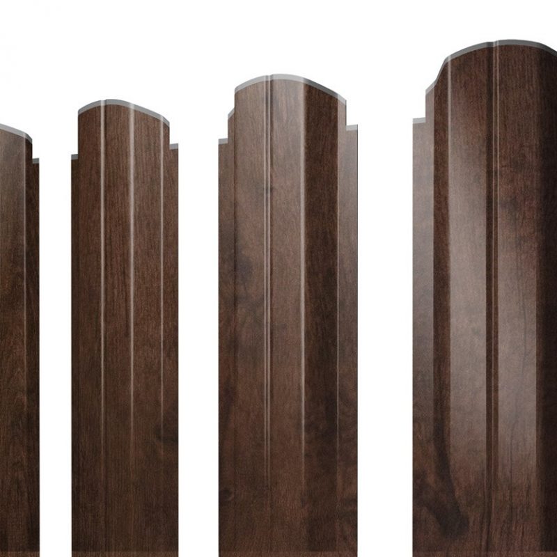 Штакетник Фигурный П (Античный дуб) 1