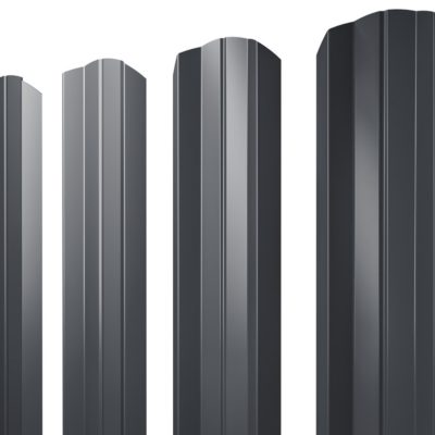 Штакетник Фигурный М RAL-7024 1.8 (2-х стороний)