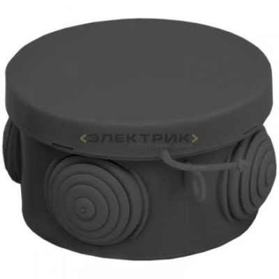 Коробка распаячн. КМР-040-038 с крышкой 65*40 IP54 черная