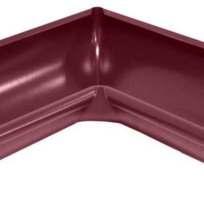 Угловой жёлоб внутренний Ф-125/90гр (RAL-3005) ВИШНЯ PE