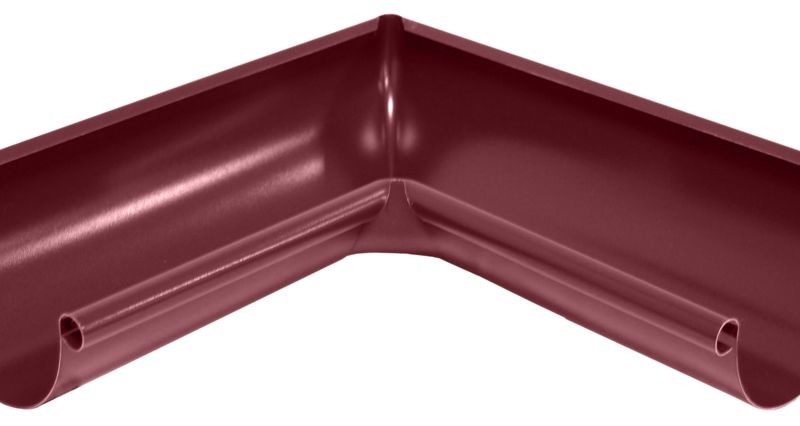 Угловой жёлоб внутренний Ф-125/90гр (RAL-3005) ВИШНЯ PE