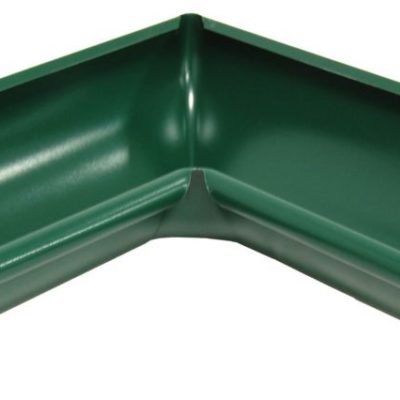 Угловой жёлоб внутренний Ф-125/90гр (RAL-6005) РЕ ЗЕЛЕНЫЙ