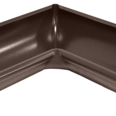 Угловой жёлоб внутренний Ф-125/90гр (RAL-8017) РЕ КОРИЧ