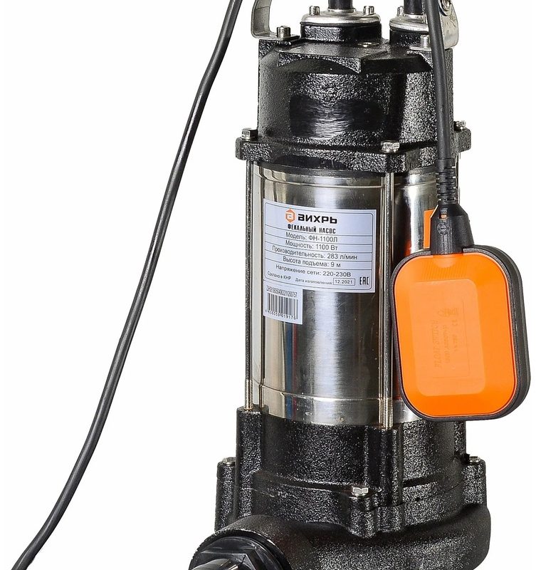 ФЕКАЛЬНЫЙ НАСОС 1100Л ВИХРЬ 68/5/4