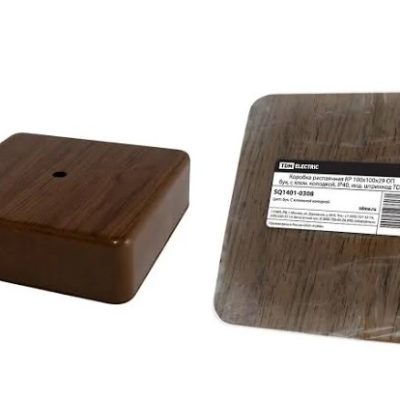 Распаячная коробка ОП 100*100*29 ( темный орех)