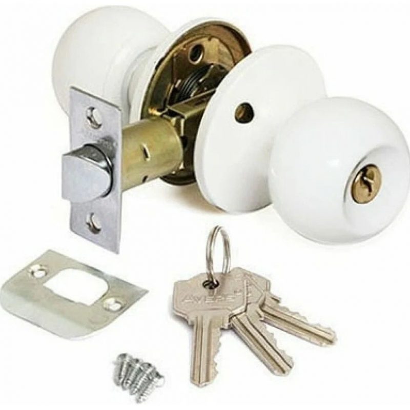 Защелка AVERS 6072-01-W ключ-фикс белая