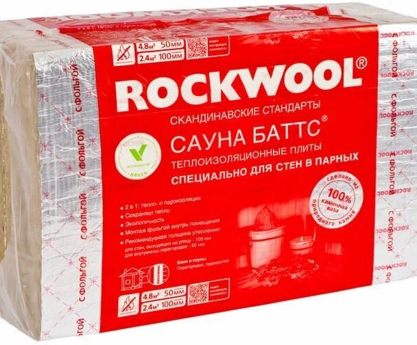 Роквул Сауна Батс 1000*600*50 (8 плит 4.8м2)