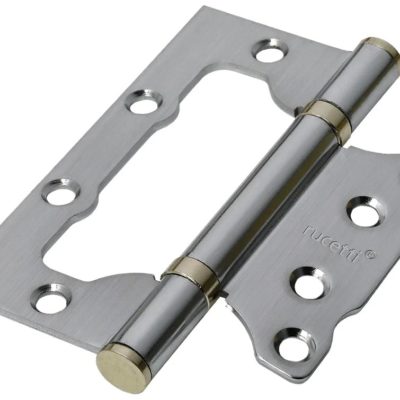 Петля накладная б/врезки 100*75 хром(1 шт.)