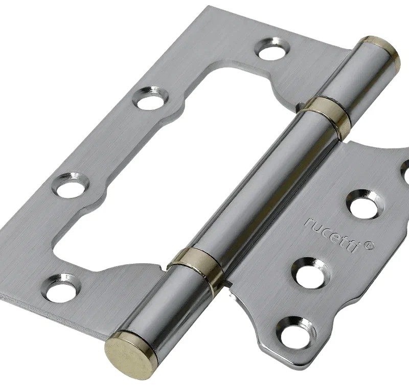 Петля накладная б/врезки 100*75 хром(1 шт.)