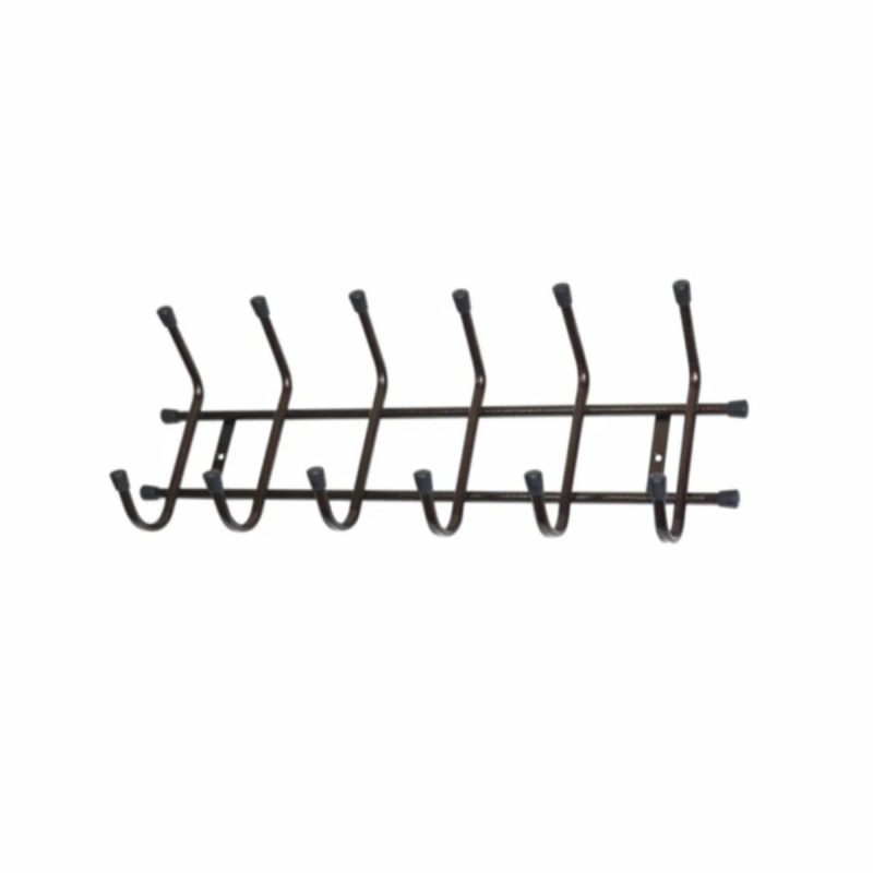 ВЕШАЛКА КОРИЧ. (МЕТАЛЛ) 6 КРЮЧКОВ