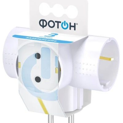 Разветвитель(тройник) 3 роз. белый с/з ФОТОН