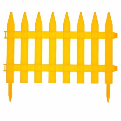 Забор декоративный Частокол №1 желтый