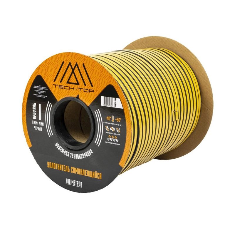 УПЛОТНИТЕЛЬ I 8*2 ММ ЧЕРНЫЙ "TECH-TOP"