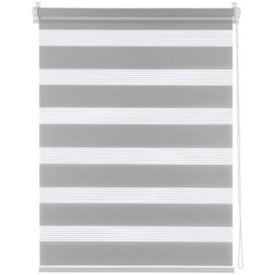 ШТОРА РУЛОННАЯ ДЕНЬ/НОЧЬ "БЕЙС СЕРЫЙ" 50*160 СМ