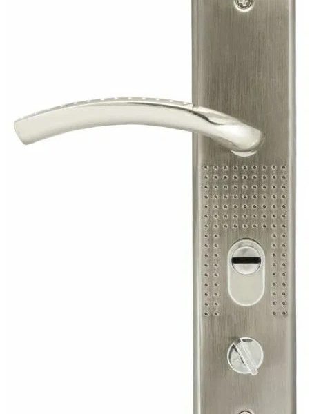 Ручка дверная на планке 200(96)-68 мм правая мат.никель