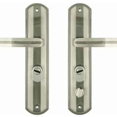 Ручка дверная на планке 300-68 мм левая мат.никель