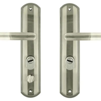 Ручка дверная на планке 300-68 мм правая мат.никель