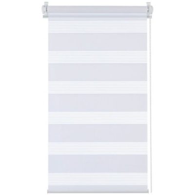 ШТОРА РУЛОННАЯ ДЕНЬ/НОЧЬ БЕЙС БЕЛЫЙ 55*160 СМ