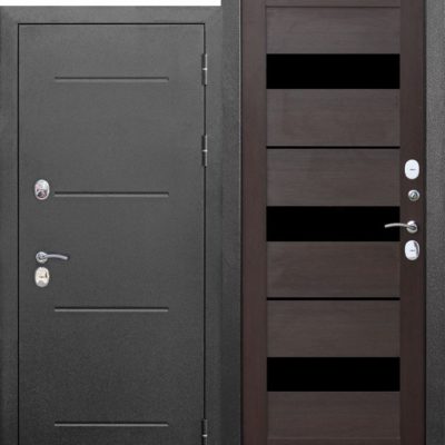 ДВЕРЬ МЕТ. 11 СМ ISOTERMA СЕРЕБРО Лиственница бежевая (860 ММ) ЛЕВАЯ