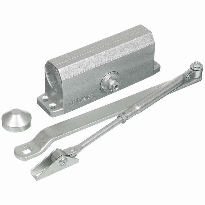 Доводчик дверной TRODOS (до 100 кг) серебро