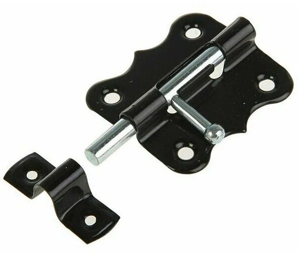 Задвижка дверная ЗД 007 50 мм черная