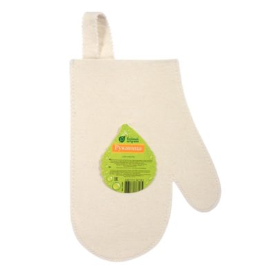 Рукавица для бани белая