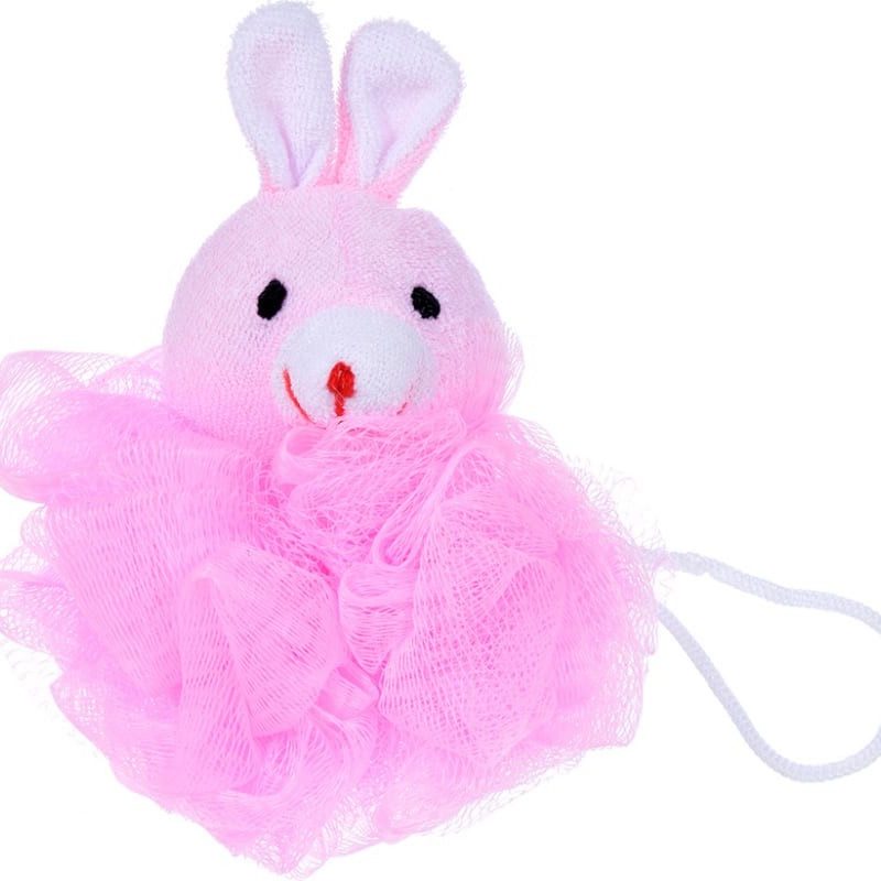 Мочалка для душа "Бант" с игрушкой