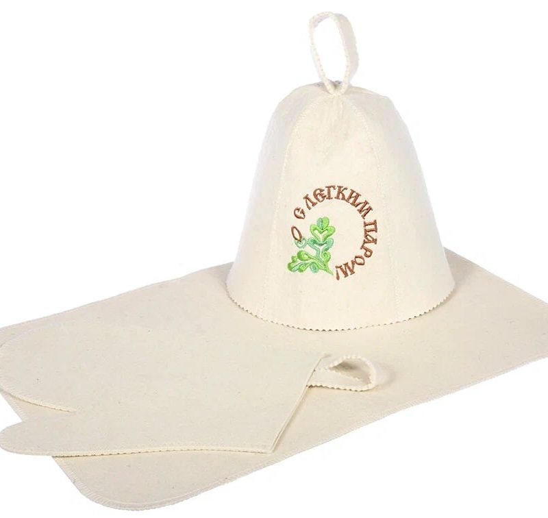 Набор для бани 3 пред. шапка С легким паром