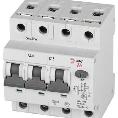 Выключатель авт. дифф.тока АВДТ X3 4п 32А 30мА АС