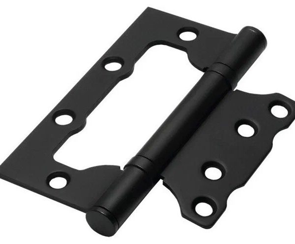 Петля бабочка 100*75 матовый черный (1 шт)