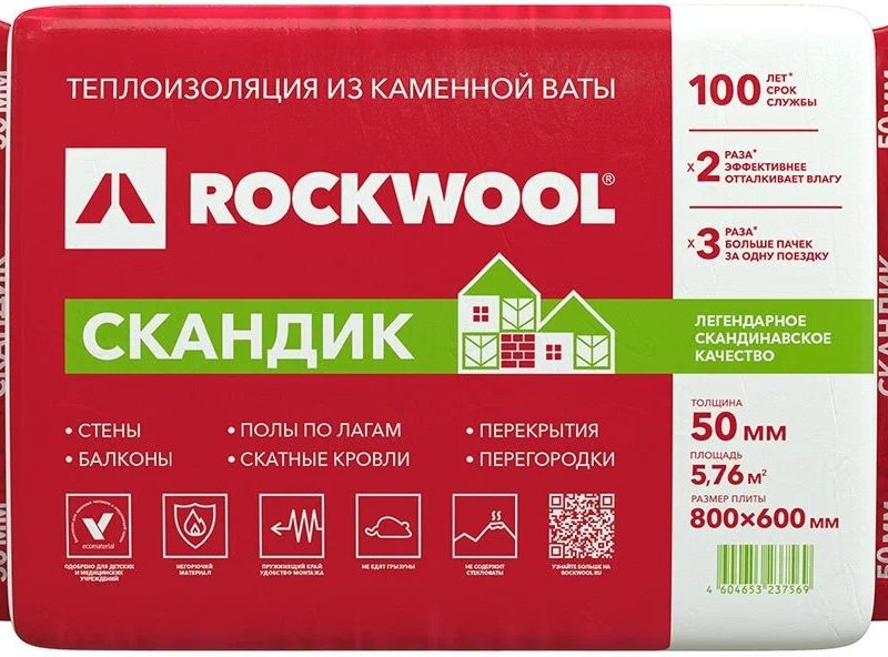 Роквул Скандик (800*600*50мм) 5