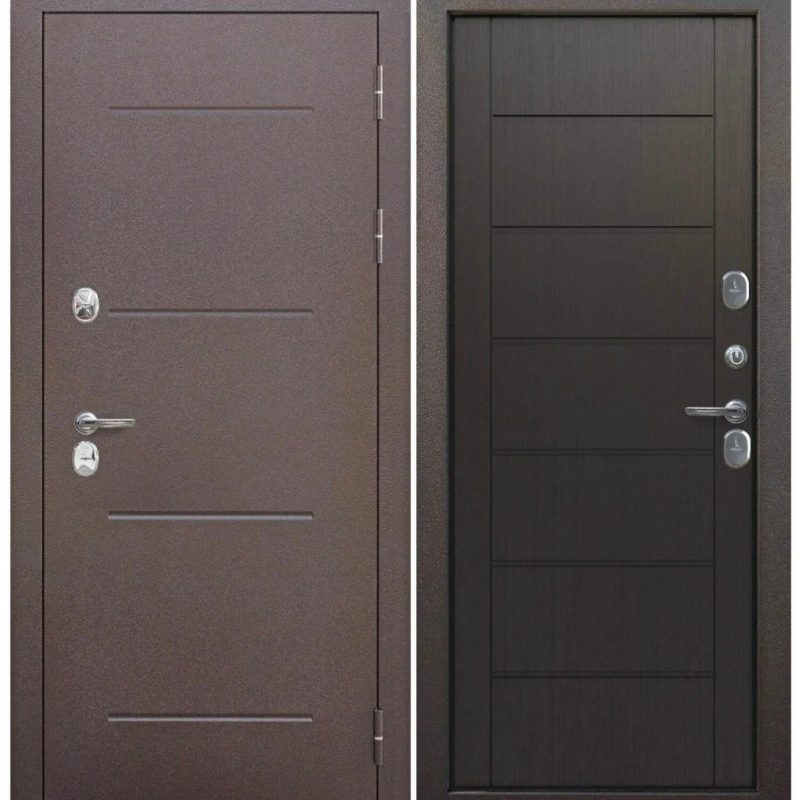 Дверь ИЗОТЕРМА 11см Медный антик ЛИСТВЕННИЦА МОККО 960см Правая