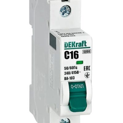 Автоматический выключатель 1Р 16А х-ка В SE DEKraft