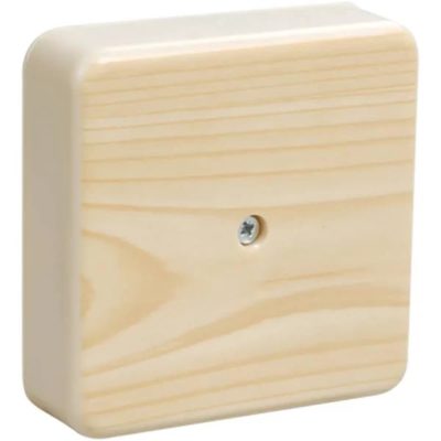 Коробка распр. 75*75*20 ОУ с крышкой под каб-канал ДУБ