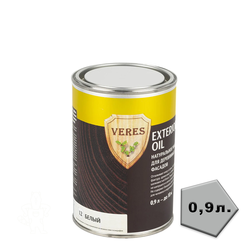 ВЕРЕС МАСЛО ДЛЯ НАРУЖ.РАБОТ №12 БЕЛЫЙ 0,9Л.