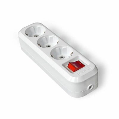 Колодка 3 гн с/з выкл. для удлинителя