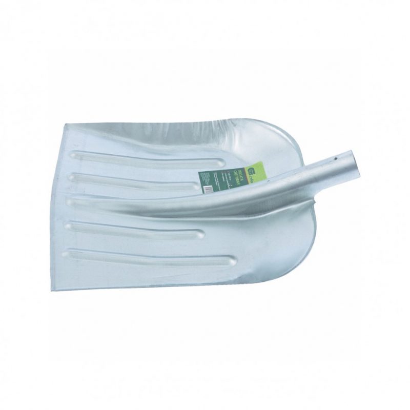 Лопата для уборки снега стальная оцинков. 330*365 с черенком//Сибртех