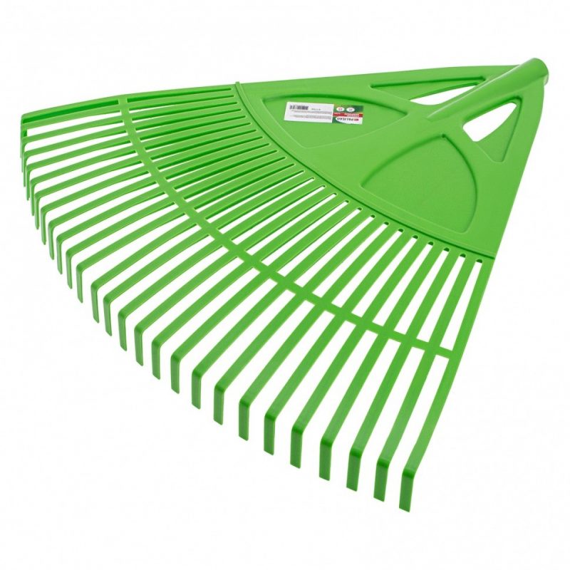 Грабли веерные пластик. 620 мм 27 плоских зубьев+черенок//Palisad