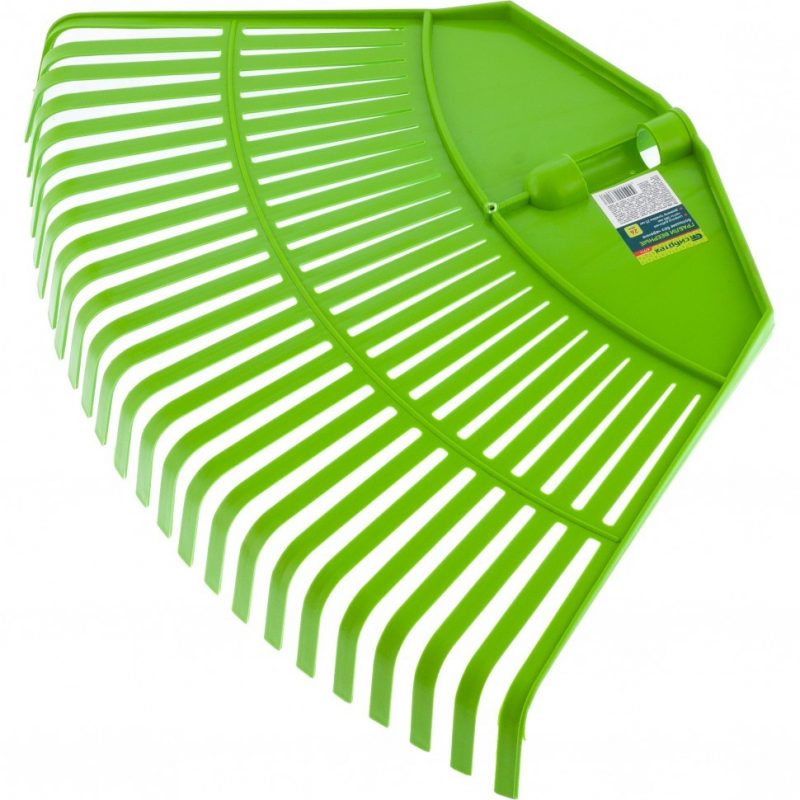 Грабли веерные пластик. 26 зуб. с черенком