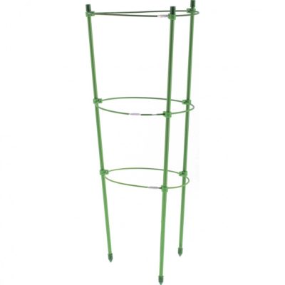 Поддержка для растений круглая Н150 см металл в пластике 5 колец