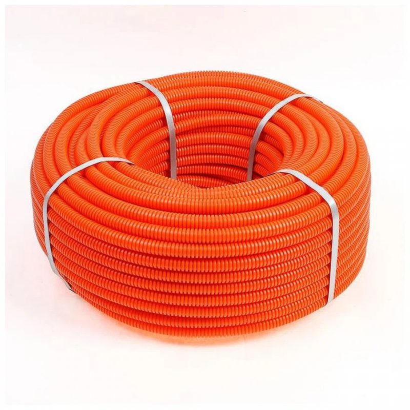 Труба гофрированная ПНД Д25 с зондом оранжевая (50 м)