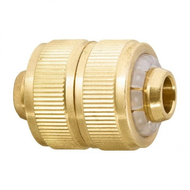 Соединитель для шланга 1/2" латунный//Palisad