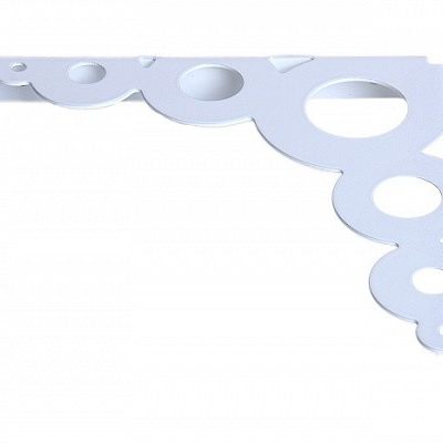 Кронштейн для полок белый 182*182*1