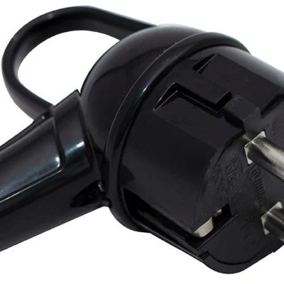 Вилка с/з угловая с ушком черная