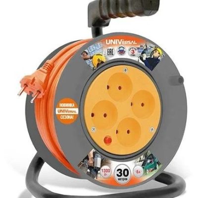 Удлинитель на катушке 4*30 м (ПВС 2*0