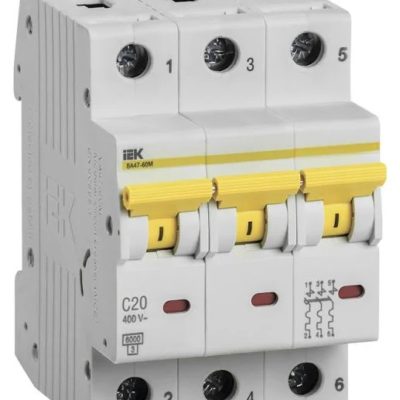 Автомат 3Р 20А С IEK